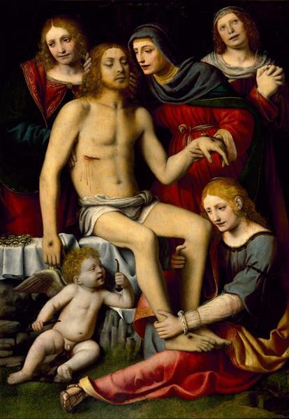 Lamentation over the Dead Christ, 1523 - Бернардіно Луїні