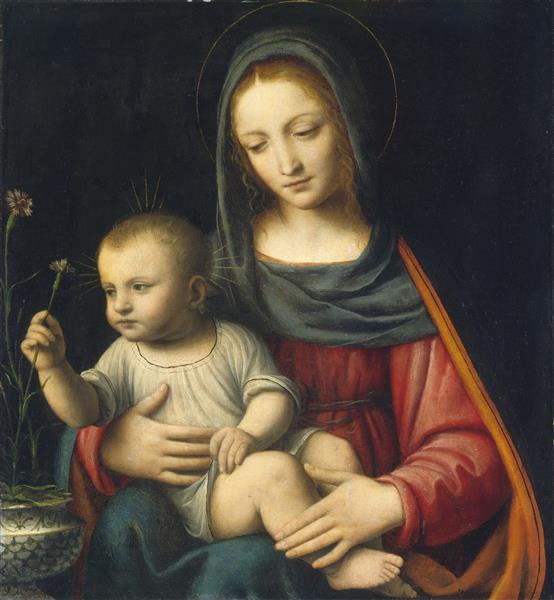 Madonna of the Carnation, c.1515 - Бернардіно Луїні