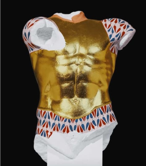A Color Reconstruction of a Cuirassed Torso from the Akropolis in Athens, c.470 公元前 - 古希臘繪畫與雕塑