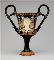 Terracotta Kantharos (drinking Cup with High Handles) - Cerâmica da Grécia Antiga