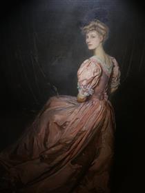 Femme En Rose - Antonio de La Gandara