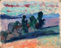 Paysage De Saint Tropez Au Crépuscule - Henri Matisse