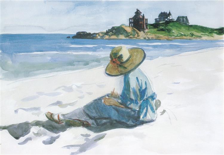 Jo Sketching at Good Harbour Beach, 1923 - Edward Hopper