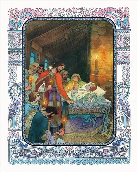 Illustration for The Tale of the Dead Princess and the Seven Knights, c.1996 - Vyacheslav Nazaruk