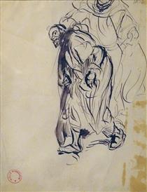 Study for the painting 'the arrest of a Jew in Tangier' - Alfred Dehodencq