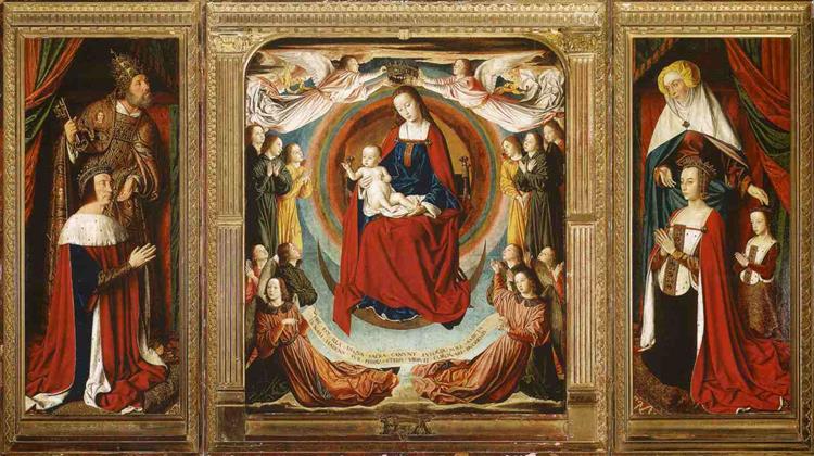 The Bourbon Altarpiece (The Moulins Triptych), c.1498 - Жан Хей