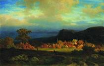 Landscape of the village of Schulpforte - Carl Gustav Rodde