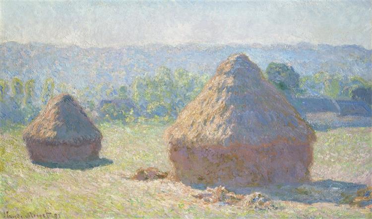 Haystacks, end of Summer, 1891 - 莫內