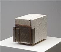 'Closed' by Carlos Granger - abstract sculpture in concrete & steel - Carlos Granger