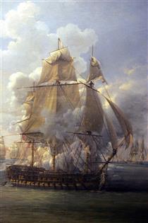 Combat De La Poursuivante Contre L'hercule, 1803 - Луи-Филипп Крепен