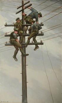 Nerves of the Army - C. R. W. Nevinson