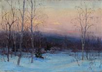 Winter landscape with birch trees - Simeon Velkov