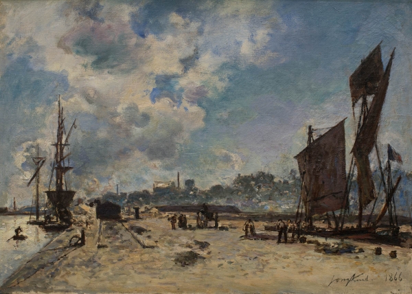 The Harbour in Harfleur, 1850 - Johan Jongkind