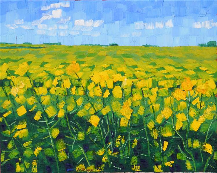 20. Rapeseed After Wheatfield 2017 by Anthony D. Padgett (after Van Gogh Arles 1888), 2017 - Anthony Padgett