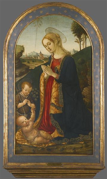 Madonna and Child in a Landscape with the Infant St. John the Baptist, c.1487 - Francesco Botticini
