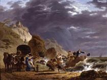 Arrival of Emigres with the Duchess of Berry on the French Coast - Antoine Charles Horace Vernet