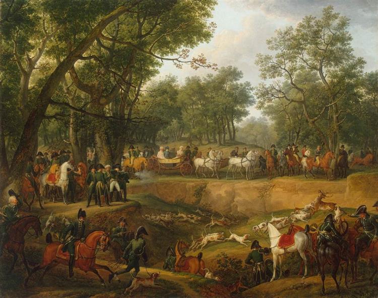 Napoleon on a Hunt in the Forest of Compiègne - Carle Vernet