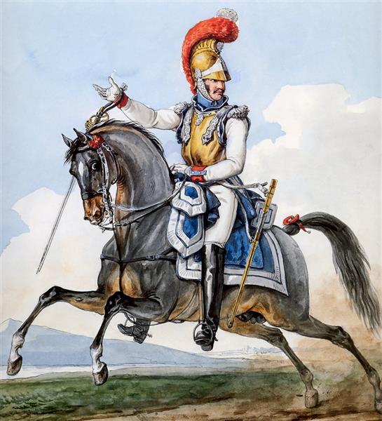 1st Regiment of Carabiniers. Part of a Series Chronicling the Uniforms of Napoleon's Grande Armée., 1812 - Carle Vernet