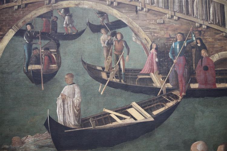 Miracle of the Cross at the Bridge of San Lorenzo (detail), c.1500 - 真蒂萊·貝利尼
