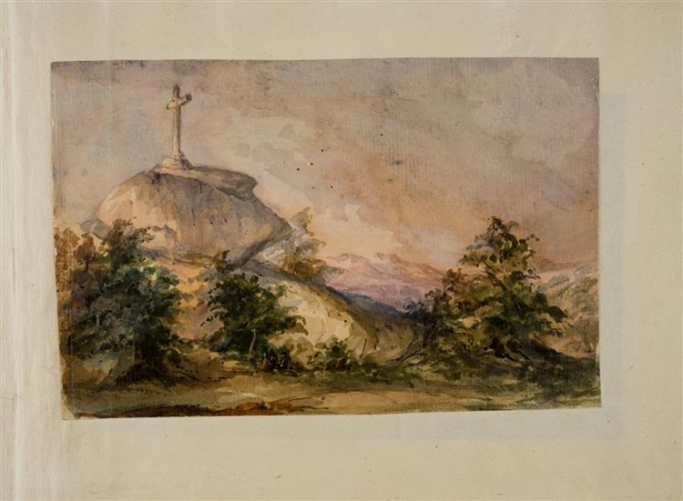 Cross of the Gallows in El Escorial, c.1858 - Martín Rico