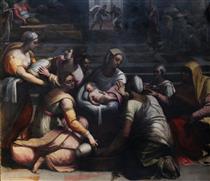 The Birth of the Virgin (detail) - Sebastiano del Piombo