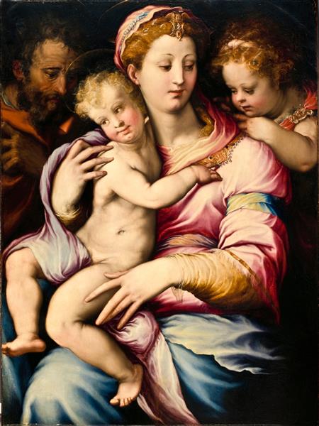Holy Family with Saint John the Baptist, c.1540 - Francesco de' Rossi (Francesco Salviati), "Cecchino"