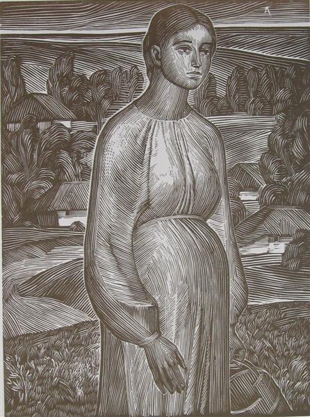 Kateryna. Illustration to the collection of poems by Taras Shevchenko 'Kobzar', 1963 - Hryhorii Havrylenko