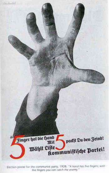 The Hand Has Five Fingers, 1928 - John Heartfield