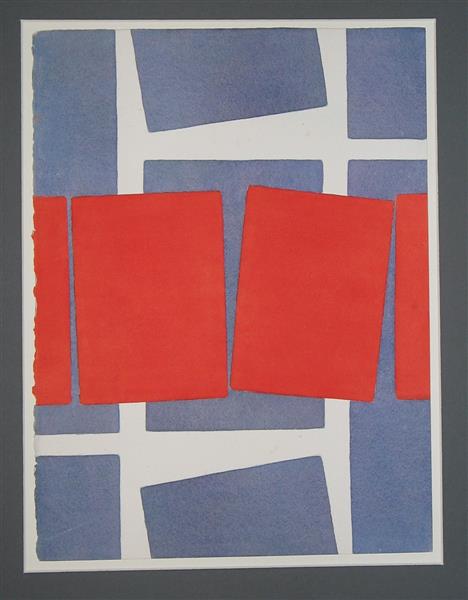 Composition From a Series 'Compositions With Colored Square Shapes', 1981 - Hryhorii Havrylenko