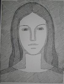 Beatrice. Illustration to Dante Alighieri's Book 'Vita Nova' - Hryhorii Havrylenko