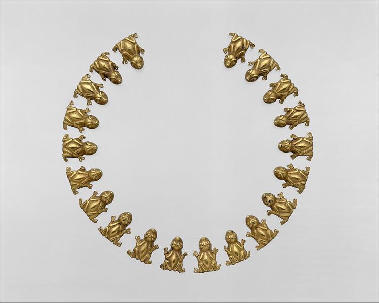Necklace Ornaments, Frogs - Aztec Art