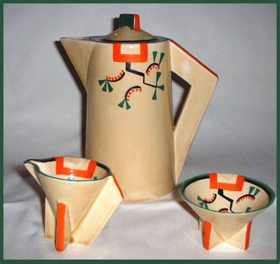 Ravel Conical Coffee Ware, 1930 - Clarice Cliff