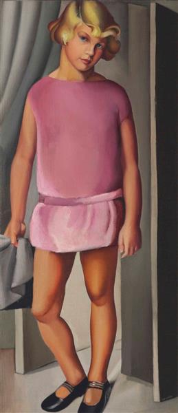 Portrait of Kizette, 1924 - 塔瑪拉·德·藍碧嘉