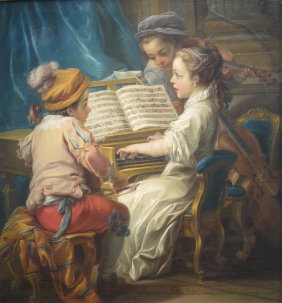 Music, c.1753 - Charles-Andre van Loo (Carle van Loo)