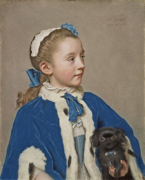 Portrait of Maria Frederike van Reede-Athlone at Seven Years of Age, c.1755 - c.1756 - Jean-Étienne Liotard
