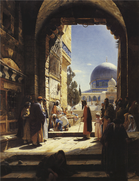 At the Entrance to the Temple Mount, Jerusalem, 1886 - Gustav Bauernfeind