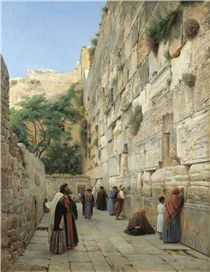 The Wailing Wall, Jerusalem - Gustav Bauernfeind
