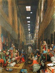 The Bezestein Bazaar of El Khan Khalil, Cairo - Джон Фредерик Льюис
