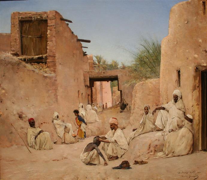 A Street In The Oasis Of Chetma - Maurice Bompard