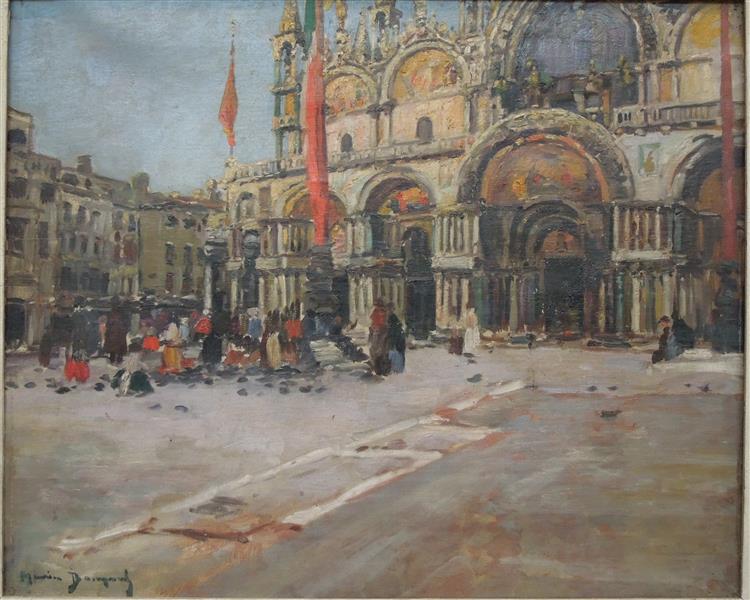 St. Mark's Square in Venice, 1894 - Maurice Bompard