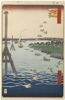 108. View of Shiba Coast - Hiroshige