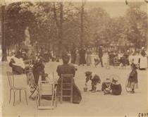 Women and Children in the Luxembourg Gardens - Эжен Атже