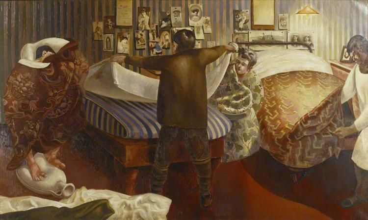 Bedmaking, 1927 - 1932 - Stanley Spencer