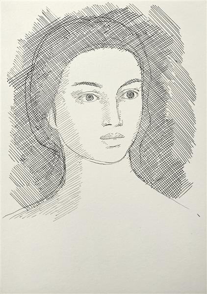 Female (Pushkin) image, c.1965 - c.1975 - Hryhorii Havrylenko