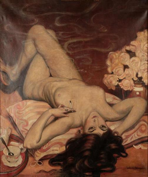 Frauenakt, c.1920 - Ludovic Alleaume