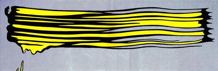 Yellow Brushstroke II, 1965 - Рой Лихтенштейн