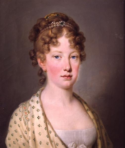 Portrait of Maria Leopoldina - Archduchess of Austria, 1815 - Joseph Kreutzinger
