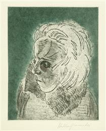 Etching from the series "The Face" - Walter Gramatté