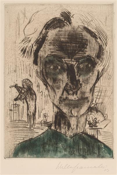 Man in a Room, Self-portrait, 1923 - Walter Gramatté