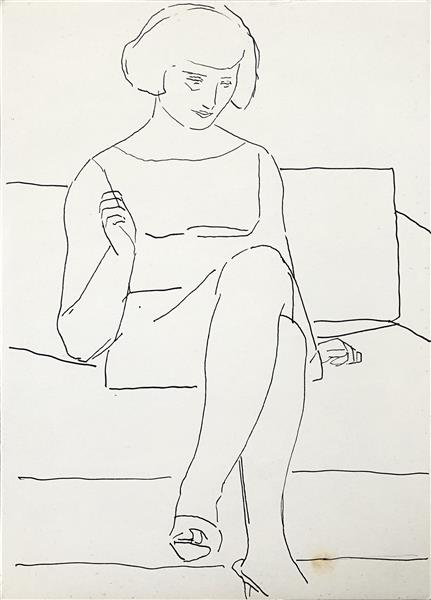 Sitting woman, c.1965 - c.1975 - Hryhorii Havrylenko